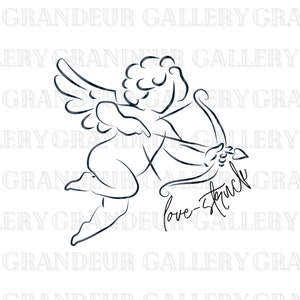 Love-Struck Digitale Kunst | Liebe SVG | Amor SVG | Valentinstag SVG | Valentinstag Kunst | Digitale Kunst | Liebe Kunst | Amor Kunst | Minimalistischen
