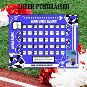 CHEER FUNDRAISER BOARD, Fully Editable Cheer Fundraising Game, Cheer Comp, Cheer Fundraiser, Cheerleading Competition, Fundraising Flyer