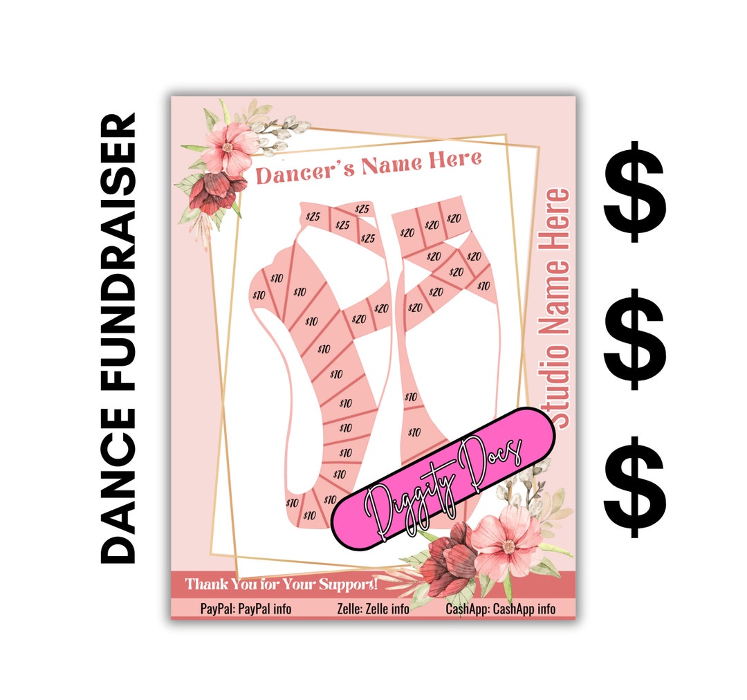 BALLET FUNDRAISER Editable Fill in Sheet Dance Competition Dance