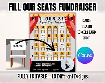 THEATER Fundraiser Printable | FILL My Theater Mask | Drama Club | Creative Arts | Color In Donations | High School Drama Club | Printable