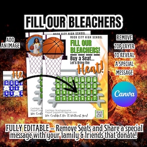 FULLY EDITABLE Basketball Fundraiser, Unique, Fill My Basketball, Basketball Fundraising Flyer | AAU Basketball Fundraiser | Elite