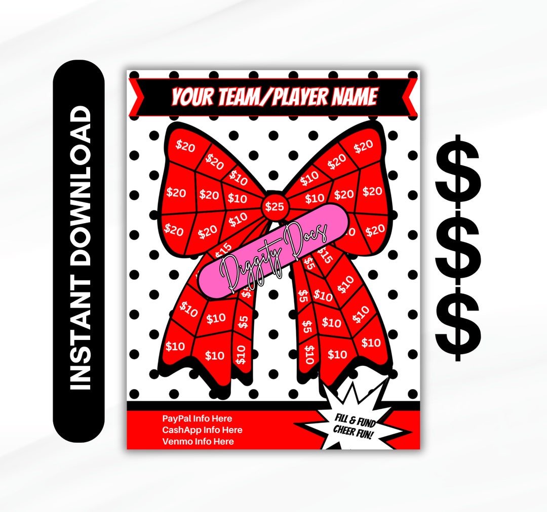Cheer Fundraiser, Fill My Bow, Customizable Cheer Fundraiser ...