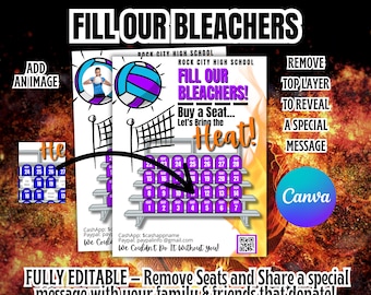 Volleyball Fundraiser Template, Teams, Unique Editable Template for Schools, Travel Clubs, AAU & Booster Programs, Help Sponsor My Season