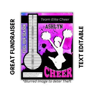 FUEL MY SEASON Fill My Meter Editable Cheer Fundraiser - Fuel Our Season Meter | Cheer Fundraiser Template | Cheer Comp Fundraising