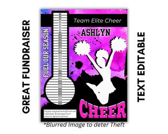 FUEL MY SEASON Fill My Meter Editable Cheer Fundraiser - Fuel Our Season Meter | Cheer Fundraiser Template | Cheer Comp Fundraising