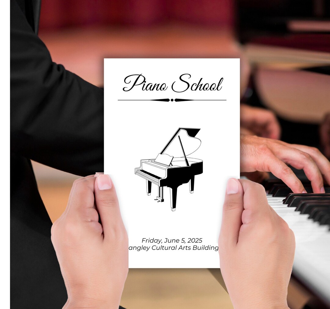 Piano Recital Program Template, Music Production, Great for Studios and ...