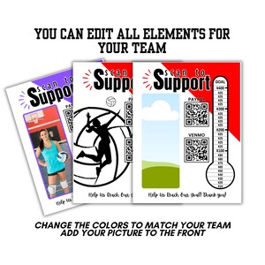 VOLLEYBALL Fundraiser With QR Code, Color Changing, Custom Template ...