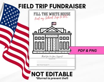 School Trip Fundraiser, Church Mission Fundraising, Color In Donations, School Fundraiser, Club Fundraiser,