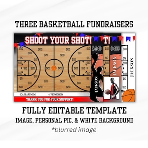 Basketball Fundraiser FULLY EDITABLE, Unique, Fill My Basketball, Basketball Fundraising Flyer, AAU Basketball Fundraiser, Elite