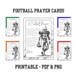 Etiquetas de regalo con tarjetas de oración de fútbol: apoye con citas inspiradoras, tarjetas de las Escrituras y etiquetas deportivas imprimibles para bolsas de regalos y obsequios.