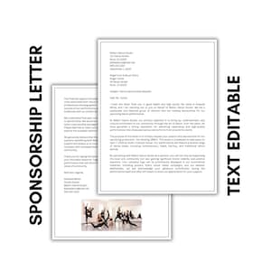 Dance Sponsorship Letter: Customize and Support the Art of Dance | Dance Sponsor | Dance Fundraising | Sponsorship Letter Template | Studio