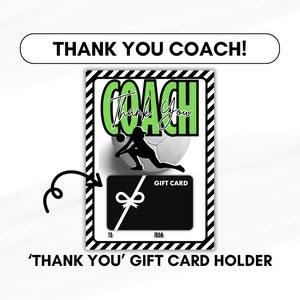 Titolare della carta regalo di apprezzamento per ALLENATORE DI PALLAVOLO, stampabile, biglietto di ringraziamento, regalo per l'allenatore, vacanze, compleanno, premi di fine anno, allenatore scolastico