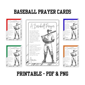 Baseball Gebetskarten Geschenkanhänger: Unterstützung mit inspirierenden Zitaten, Schriftkarten & druckbare Baseball Taschenanhänger für Goodie Bags und Geschenke