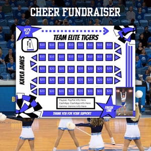 CHEER FUNDRAISER BOARD, Fully Editable Cheer Fundraising Flyer, Cheer Comp, Cheer Fundraiser, Cheerleading Competition, Fundraising Flyer