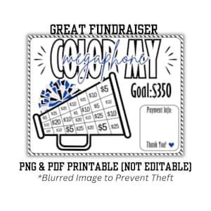 COLOR MY MEGAPHONE Cheer Fundraiser | Fill My Cheer Megaphone,  Printable | Cheer Comp | Cheer Elite Pom Pom | Cheerleading Competition