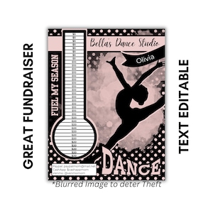Dance Fundraiser - FUEL MY SEASON Fill My Meter Editable Template | Ballet Fundraiser | Dance Comp Fundraising | Dance Competition