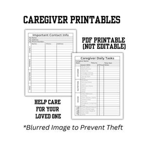 Caregiver Printable: For the elderly and their caregiving. Help Keep Caregivers Informed | Nursing Home | Caregiving | Assisted Living