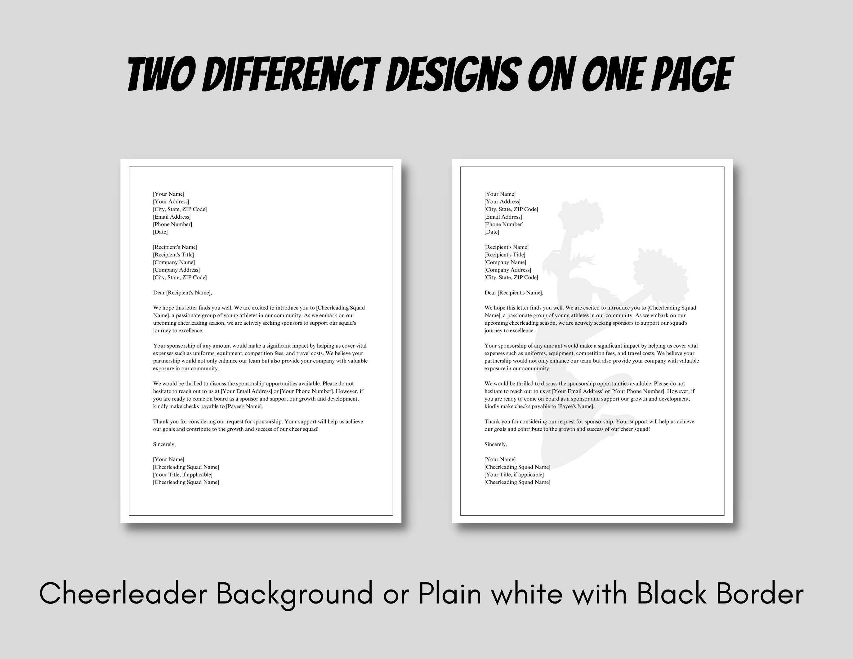 Cheer sponsorship letter customize and support your local cheer squad