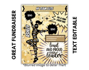 CHEER FUNDRAISER for Cheer Competitions | Editable Cheerleading Template| Game board | Cheer Comp | Cheer Elite Squad | Cheer Expenses |
