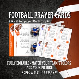 Etiquetas de regalo con tarjetas de oración de fútbol editables: apoye con citas inspiradoras, tarjetas de las Sagradas Escrituras y etiquetas deportivas imprimibles para bolsas de regalos