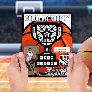 Basketball Fundraiser FULLY EDITABLE, Unique, Fill My Basketball Trophy, Basketball Fundraising Flyer, AAU Basketball Fundraiser, Elite