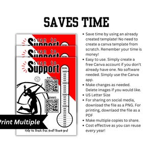 VOLLEYBALL Fundraiser With QR Code, Color Changing, Custom Template ...