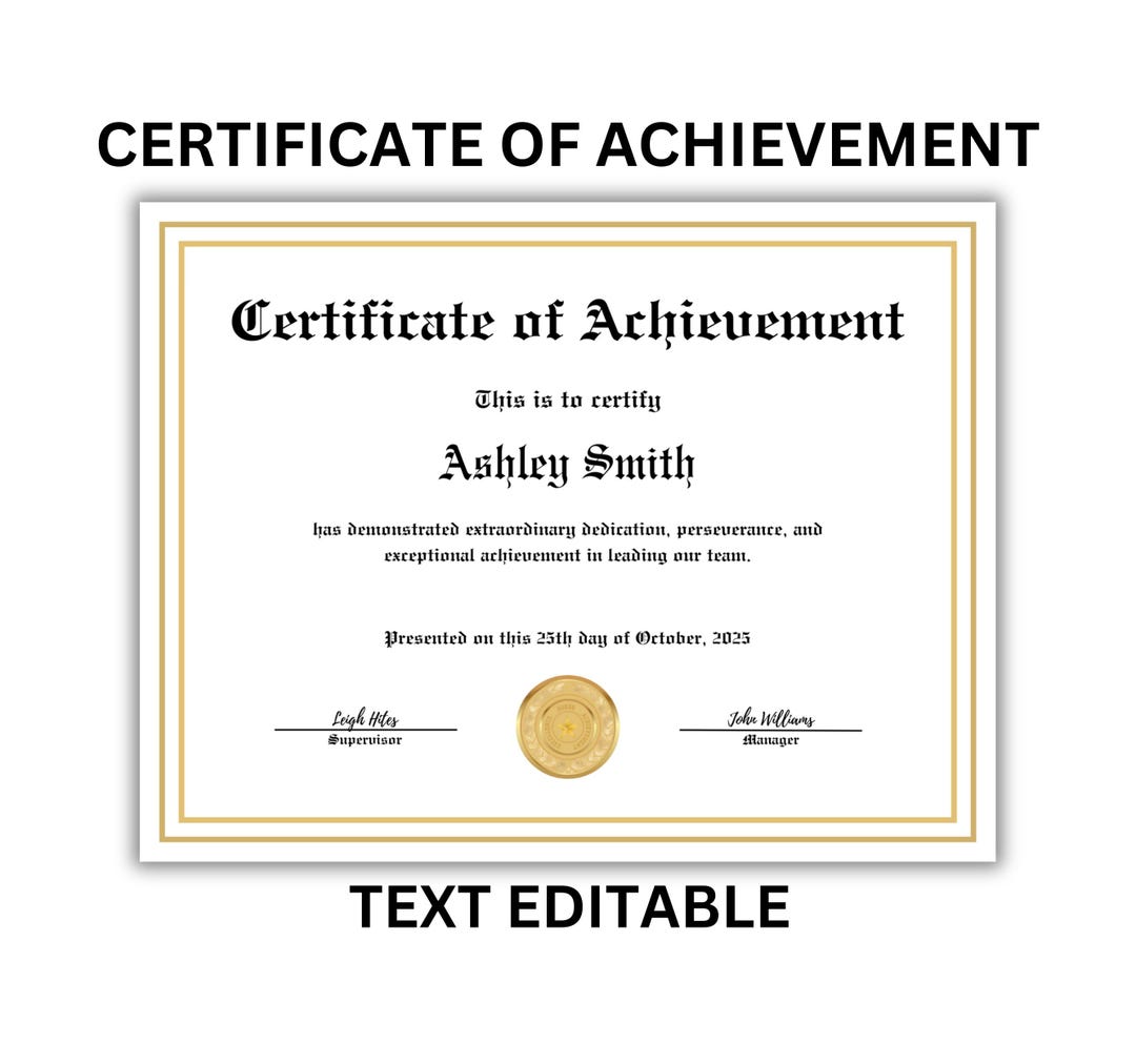 Certificate Of Appreciation 25 PCS Certificate Of Achievement - View #2