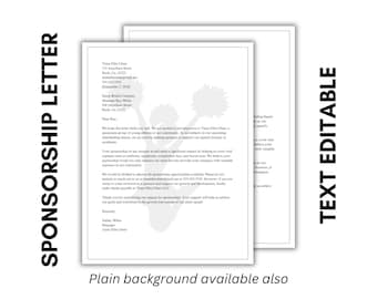 CHEER SPONSORSHIP LETTER: Customize and Support Your Local Cheer Squad | High School Cheer Season Sponsor | Sponsorship Letter Template