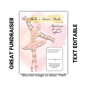 BALLET Fundraiser | Fill-In Editable | Ballet Fundraiser Sheet | Dance Competition | Dance Fundraiser | Ballet donation | Dance Recital