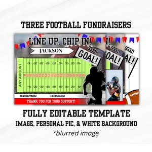 Football Fundraiser FULLY EDITABLE, Fill My Football, Youth Football, Pee Wee, Youth Sports Fundraiser, Flag Football, Tackle Football