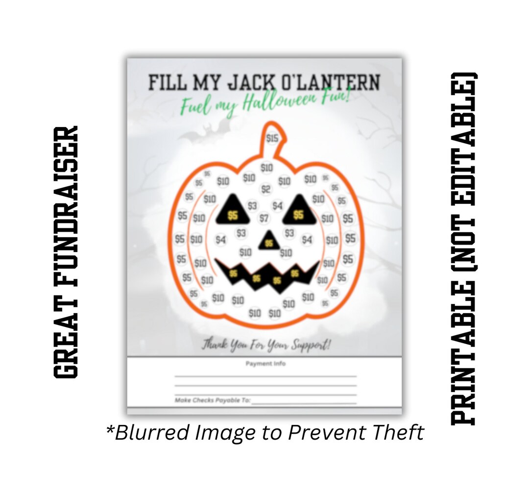 FILL MY Jack O'Lantern Fall Halloween Fundraiser | Printable 8.5
