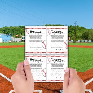 BASEBALL GEBETSKARTEN für die Stärke und den Spirit deines Team! , Softball Spirit Team Support, bedruckbare Gebetskarten | AAU| Reisen