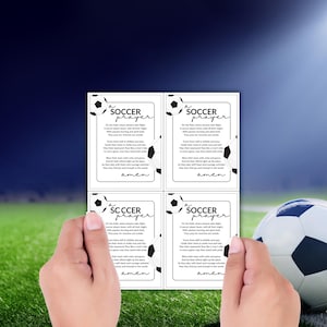 Cartes de prière et étiquettes pour sacs de football – Citations inspirantes, Écritures saintes, étiquettes imprimables pour sacs cadeaux, cadeaux et citations d'encouragement pour les joueurs