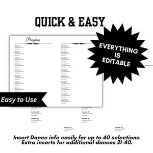 Dance Recital Program Template, Ballet Production, Great for Studios ...