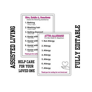 Assisted Living Template: Personalized Flyer Canva Template | Help Keep Caregivers Informed | Nursing Home | Caregiving