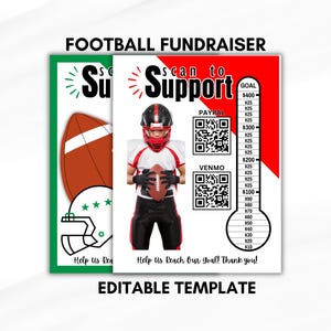FOOTBALL FUNDRAISER TEMPLATE, Fill My Football, Youth Football, Pee Wee, Youth Sports Fundraiser, Flag Football, Tackle Football, Unique