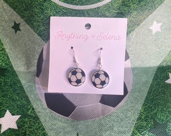 Soccer Earrings Soccer Ball Earrings Sport Earrings Soccer Mom Earrings