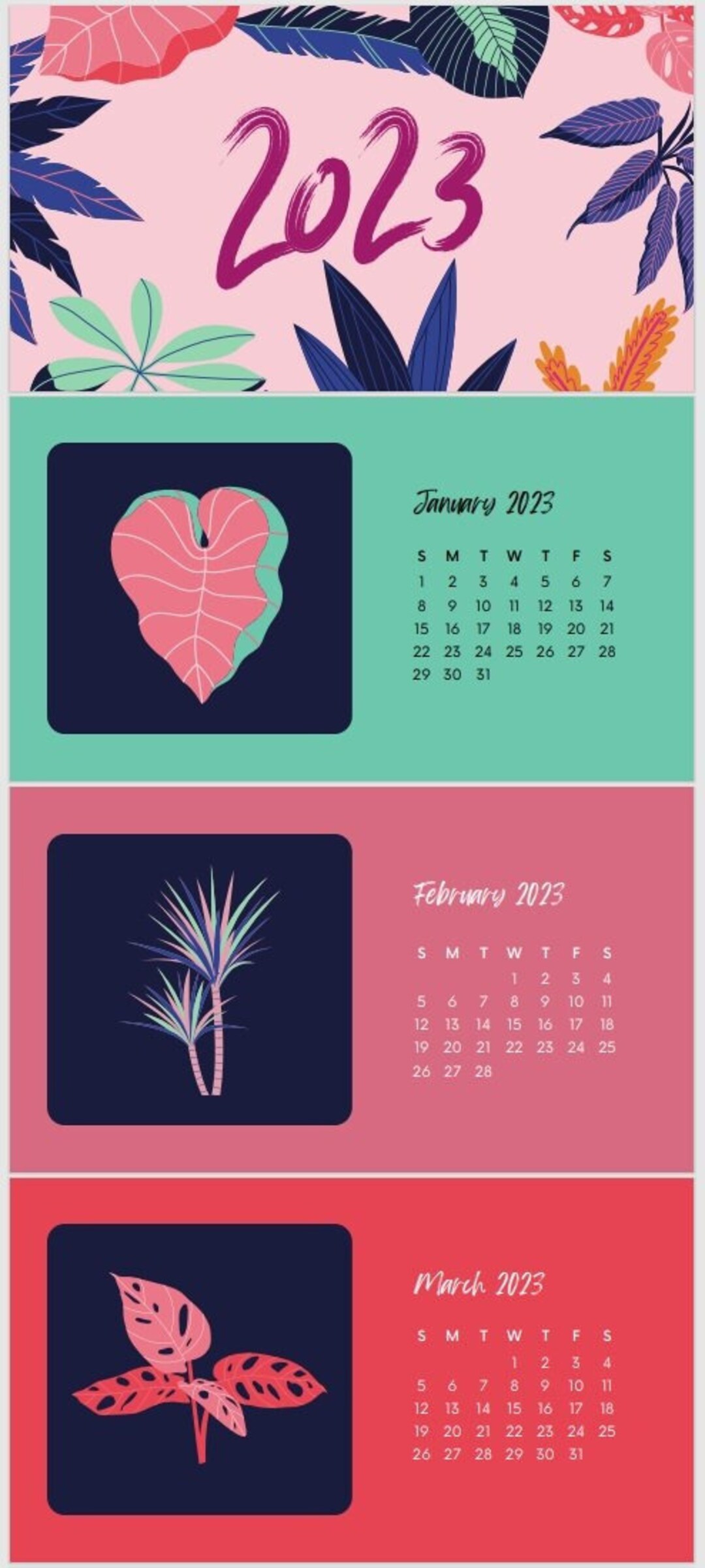 Empty Snack Printable Calendars 2023