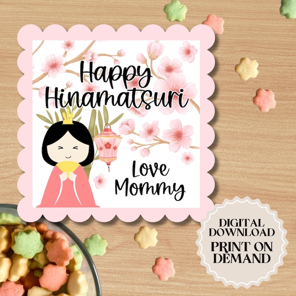 Hinamatsuri | Girls Day | Dolls Day Gift Tags | Printable PDF