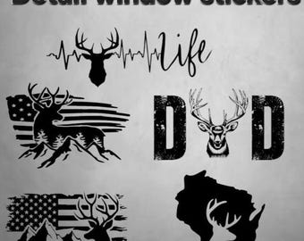 Deer Hunting Vinyl Decal: Hunt Life Window Sticker