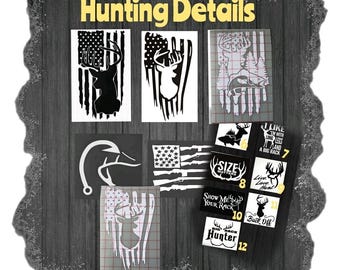 Hunting & Fishing Vinyl Window Decal Stickers - Duck Detail