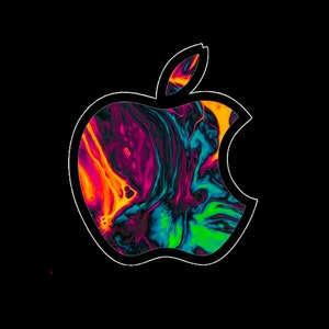 Original Black Apple Logo Decal Stickers Sheets