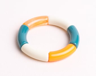 Daphné- Acrylic Curved Tube beaded bracelet for Women