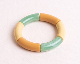 Oula - Bracelet perles tube courbé acrylique pour Femme