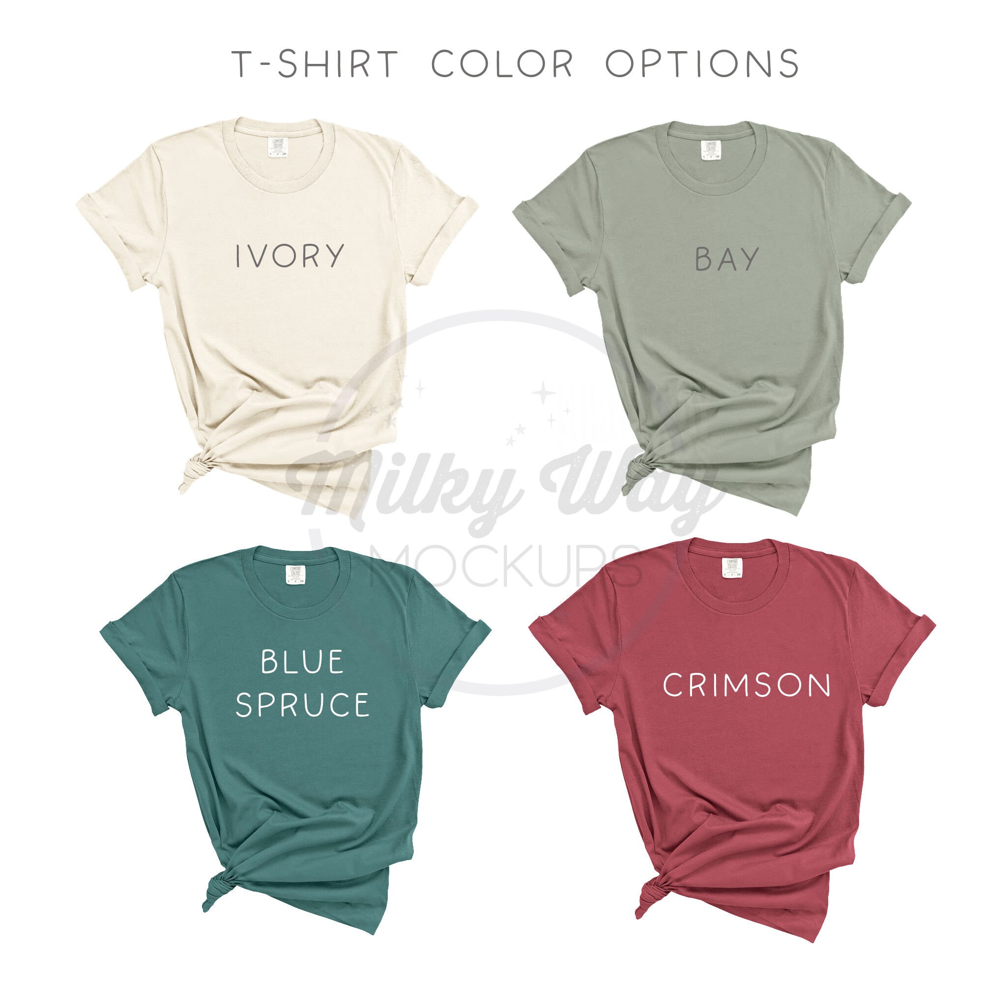Comfort Colors Tshirt Size Chart, Listing Photos, Tshirt Size Chart