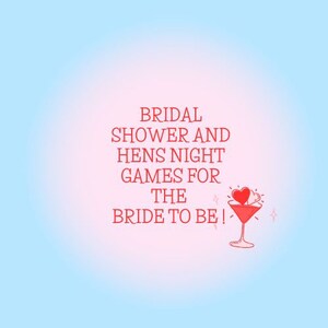 Hens night/Bridal shower Party Games