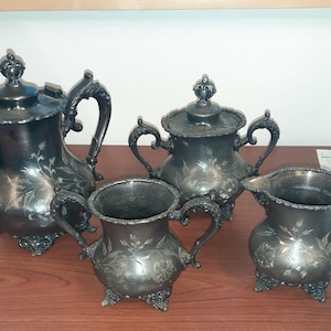 Standard Silver Co Toronto Special Hard Metal Teapot 4 Piece Set