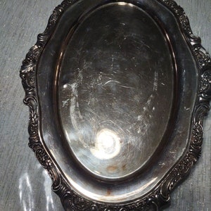 Baroque By Wallace Silverplate Tray 14&quot;X9&quot;