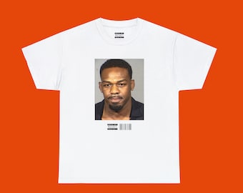 Jon JONES Mugshot TSHIRT – Maglietta unisex CELEBRITY Y2k ispirata alla moda mma