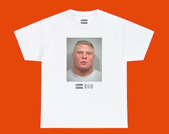 Brock LESNAR Mugshot shirt | Y2K wrestling graphic t shirt | streetwear event outfit tee